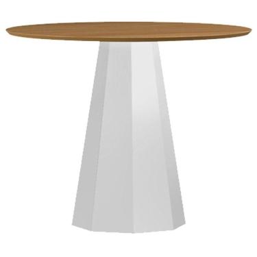 Imagem de Mesa De Jantar 100x100 Cm Isis Sem Vidro Off White Ype - New Ceval