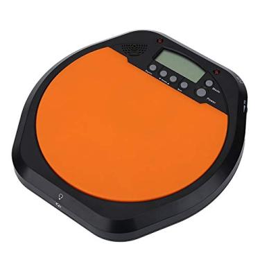 Imagem de BATERISTA ELETRÔNICO DIGITAL PRÁTICA TAMBOR PAD METRONOME FONE DE OUVIDO MULTIFUNCIONAL FUNÇÃO DE TORNEIRA PARA MÚSICOS PLÁSTICO PRETO E LARANJA