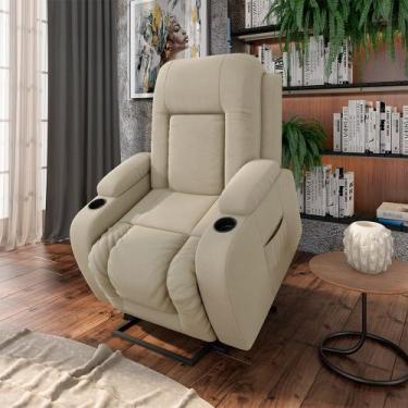 Imagem de Poltrona do Papai Reclinável Sala de Cinema Crihs Elétrica Lift Elevaç