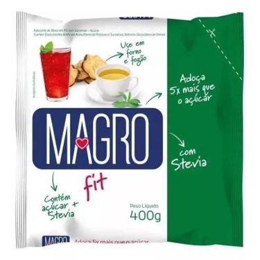 Imagem de Adoçante Fit Em Pó Magro Light Com Stévia Pacote De 400g Para Bebidas 
