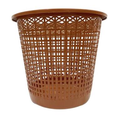 Imagem de Cesto De Lixo 10 Litros Lixeira Verde Ou Marrom Simples 1 Un - Arqplas