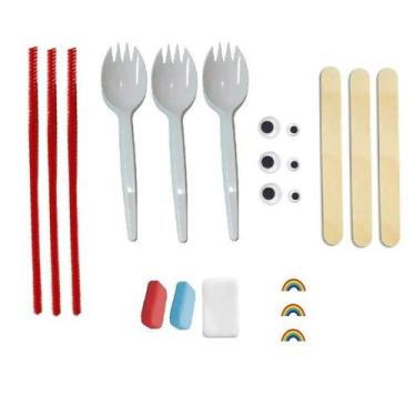 Imagem de Kit Completo Diy Para Montar 3 Garfinhos - Forky Toy Story 4 - Jolulu