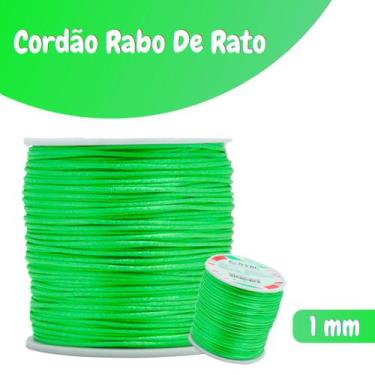 Imagem de Fio De Seda Verde Folha - Cordão Rabo De Rato 1mm - Nybc