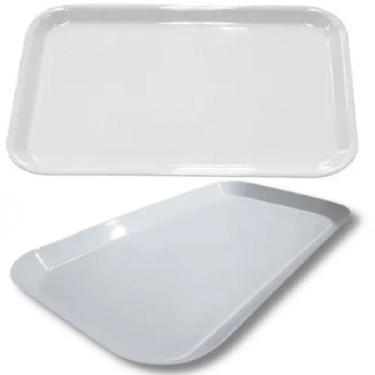 Imagem de Jogo 3 Bandejas Travessa Prato Retangular em Melamina 31cm - Best