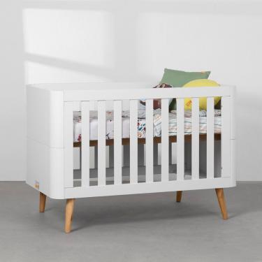 Imagem de Berço 3 em 1 Curvo Mali (com Colchão Mini-Berço) – Branco Fosco Berço Evolutivo Curvo Mali 3 em 1 (com Colchão Mini-Berço) – Branco Fosco