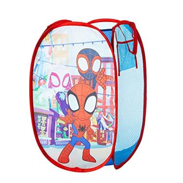 Imagem de Disney Jr. Spidey and His Amazing Friends Pop Up Storage and Laundry Hamper, 21" H x 13.5" W X 13.5" L
