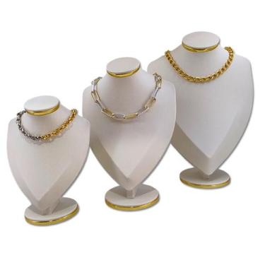 Imagem de Kit Expositores Busto Lança Fita Papel Offwhite 3 Tamanhos P M G - Pie