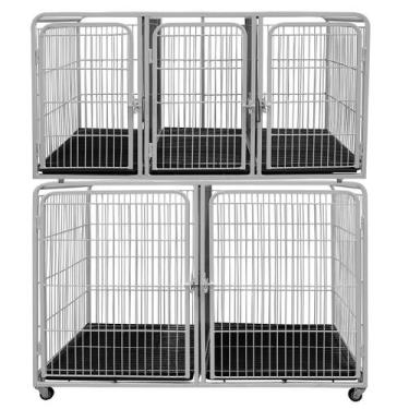 Imagem de Canil Gaiola Modular 5 Lugares Cães Cachorro Pet Shop Tosa - Açomix, B