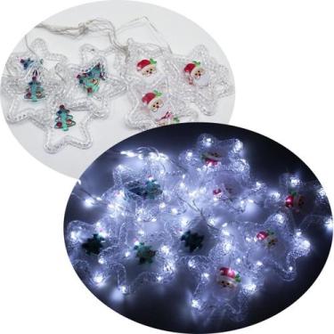 Imagem de Cascata Pisca LEDs Decoração Árvore Natal Noel Branco De 3M - Genérico