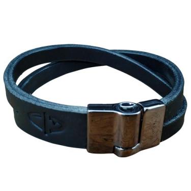 Imagem de Pulseira Peniche Em Couro Bovino Masculina Feminina Com Fecho Magnétic
