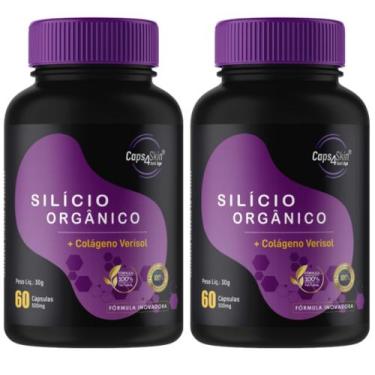 Imagem de Caps4skin - Silício Orgânico 80mg e 700mg de Colágeno Verisol, 2 Potes