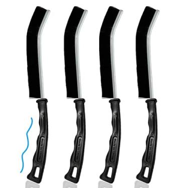 Imagem de TOSKEAFI Escova de limpeza de fendas de cerdas duras, escova de canto de lacuna pequena para uso doméstico, escovas de banheiro finas multifuncionais, ferramentas de escova de argamassa para banheiro,