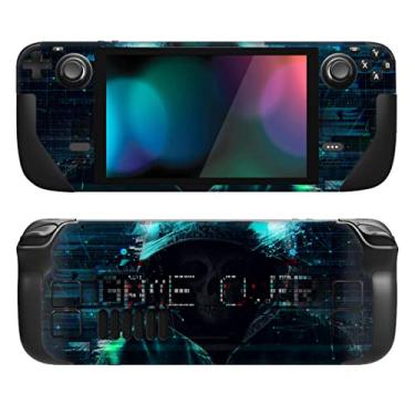 Imagem de PlayVital Conjunto completo de decalque de película protetora para LCD Steam Deck, adesivos personalizados capa de vinil para Steam Deck OLED - Game Over Hacker