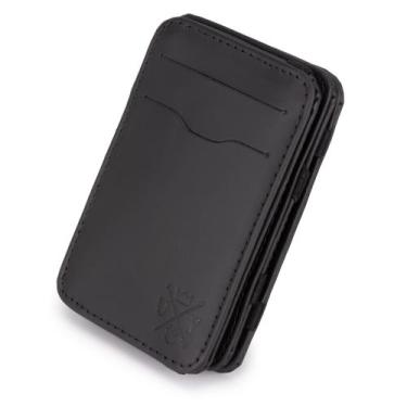 Imagem de Carteira Mágica Tripla em Couro Espaço CNH Cédulas Notas Envio Imediat