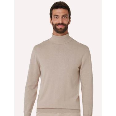 Imagem de Blusa Dudalina Masculina Tricot Cacharel Cotton Cáqui Claro-Masculino