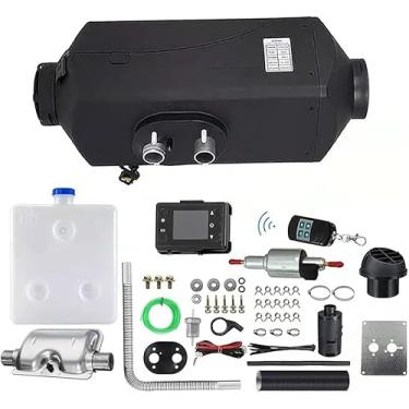 Imagem de Aquecedor diesel, aquecedor de ar diesel 12v 5kw com monitor de termostato lcd, controle remoto, aquecedor diesel para caminhões, barco, carro, ônibus