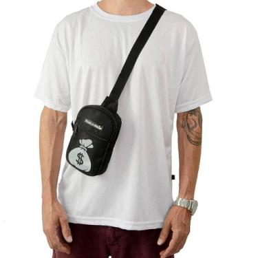 Imagem de Shoulder Bag Mini Bolsa Lateral Dollar Pega a Visão, Único, Preto