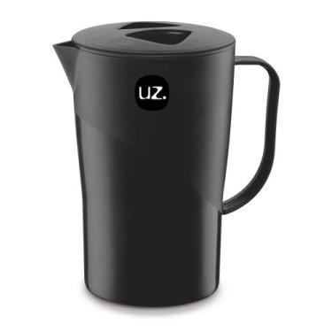 Imagem de Jarra 2 Litros Com Tampa Para Suco Água Plástico Bpa Free UZ, Amarela