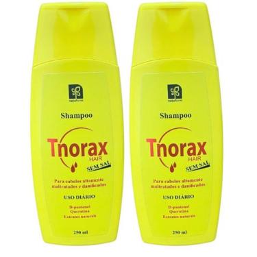 Imagem de SHAMPOO RESTAURADOR CAPILAR TNORAX SEM SAL 250ml NATUFLORES KIT 2UN