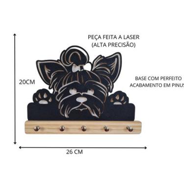 Imagem de Porta chave  organizador  decorativo em madeira cachorro - HOUSE DECOR