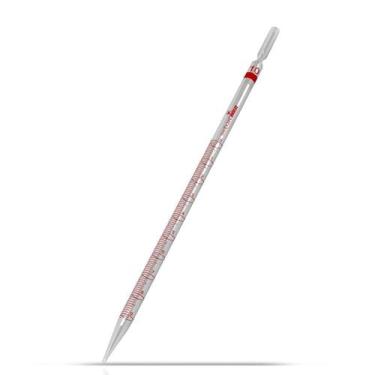 Imagem de Pipeta graduada vidro sorológica CAP.1ML 1/10 - Precission