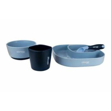 Imagem de Kit alimentação 4 em 1 - azul - clingo