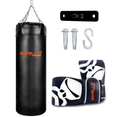 Imagem de Saco De Pancada Profissional Treino Boxe 70 Cm + Luva Bate Saco Pro Mu