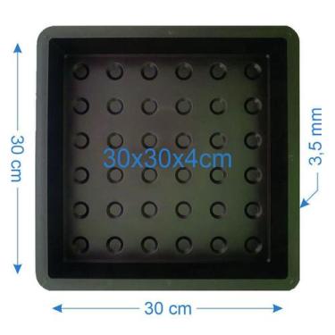 Imagem de Forma De Piso Paver Bloquete Tátil Alerta 30x30x4cm - AAZ