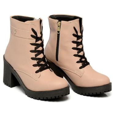 Imagem de Bota Botinha Salto Alto Coturno Tratorada Feminino - J.rei Calçados, N