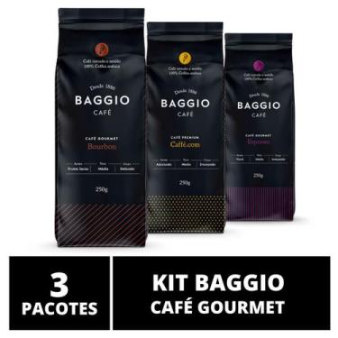 Imagem de Café Em Pó Baggio - 3 Pacotes - 750g - Café Gourmet Arábica Moído - Ba