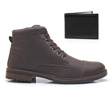 Imagem de Bota Masculina Bredeni Urbano Com Carteira, 41, Marrom, Masculino