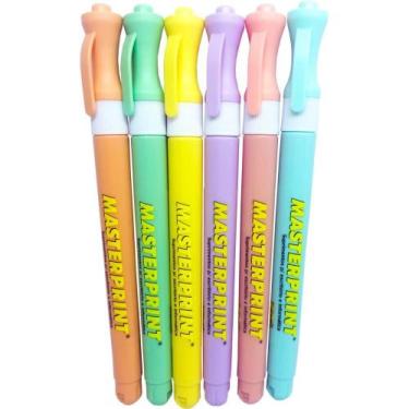Imagem de Caneta Marca Texto MP 611 Pastel SLIM 6 Cores Estojo - Masterprint