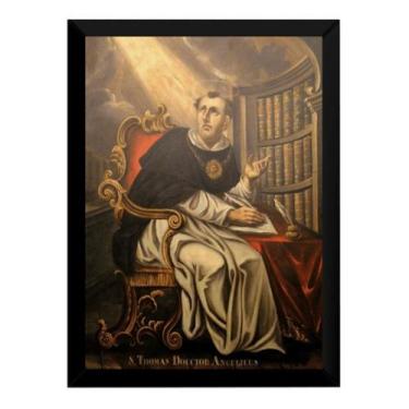 Imagem de Lindo Quadro Arte Pintura São Tomas De Aquino 42x29cm - Fanarte