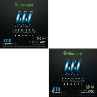 Imagem de Kit 2 Encordoamento Guitarra Giannini Electric Nickel GEEGSTP10 Plus.0