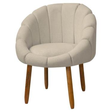 Imagem de Poltrona Decorativa Orgânica Flora Fixa Recepção Estética Bouclê - Sof