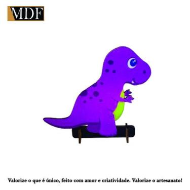 Imagem de Totem de Mesa T-rex Dinossauro Baby 12cm Displays Aniversário Mdf Ades