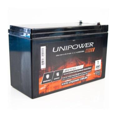 Imagem de Bateria Selada 12v 7ah Unipower, PRETA