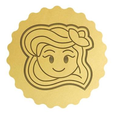 Imagem de Cortadore Biscoito Cabeça Princesa Ariel - DOCE IMPRESSO, 5cm
