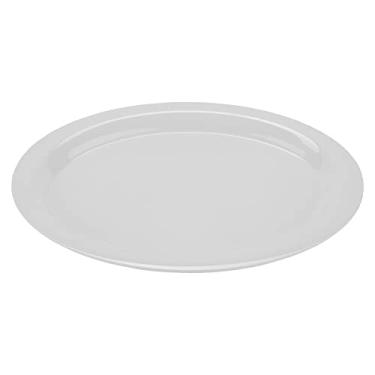Imagem de G.E.T. OP-135-DW Prato oval de melamina para servir/jantar, 34 x 26 cm, branco diamante (conjunto com 12)