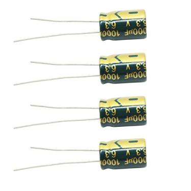 Imagem de Capacitor PoiLee 1000 uF 6,3 V, capacitor eletrolítico radial 1000 uf 105 C 8 x 12 mm (pacote com 10 peças)