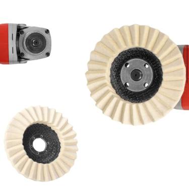 Imagem de 3/4/4.5/5 polegadas lã polimento roda lã feltro almofada moedor acessórios disco de moagem para metal vidro cerâmica polimento 1pc, 125x22mm B 1pc