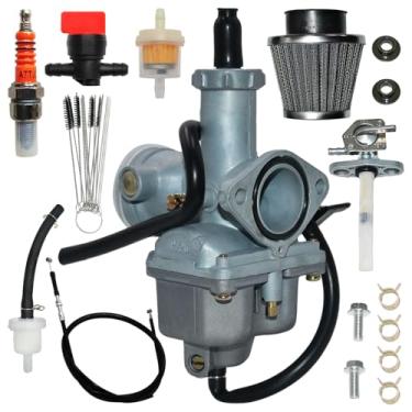 Imagem de PZ26 26 mm Carburador e cabo do acelerador filtro de ar PZ26 apto para Honda Dirt Bike XR100 XR100R XL100S XR200 XR200R XL125S CB125S CRF100F Carburador com conjunto de válvula Petcock de combustível