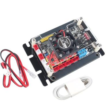 Imagem de RATTMMOTOR Placa controladora GRBL de 2 eixos e 3 eixos, entrada CC de 36 V, suporta motor de eixo de 300 W/500 W 48 VDC, porta USB, placa de controle de máquina de gravação CNC, 32 bits com