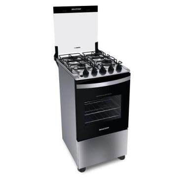 Imagem de Fogão Brastemp Piso 4 Bocas Duas Prateleiras Ajustáveis Inox Bivolt BF
