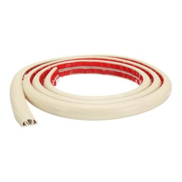 Imagem de HARFINGTON Capa de cabo de 1,8 m L 0,3 x A 0,3 Canal interno PVC esconde extensão, protetor de fios para evitar desvios de cabos, gerenciamento de cabos, madeira bege