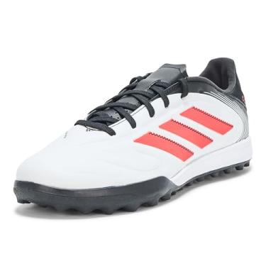 Imagem de adidas Tênis unissex adulto Copa Pure 3 League Turf, Branco/vermelho lúcido, preto, 9 Women/8 Men