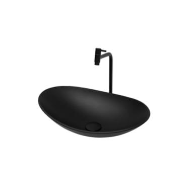 Imagem de Kit Cuba de Vidro Oval Para Banheiro Lavabo com Torneira Link + Valvula Click