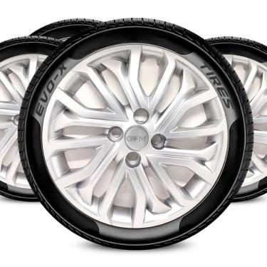 Imagem de Jogo Calota Aro 15 4x100 Design Argo Compatível Fiat