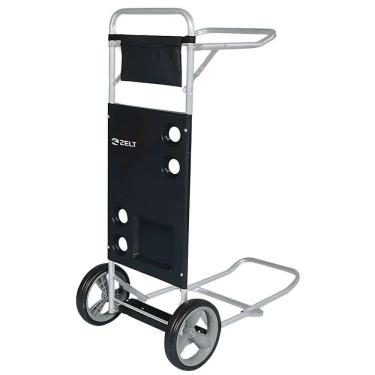 Imagem de Carrinho Praia Alumínio com Avanço para Caixa Térmica Preto Até 20KG 2624 ZELT