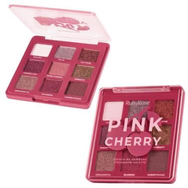 Imagem de Paleta De Sombras Pink Cherry 9 Tons Ruby Rose HBE2202